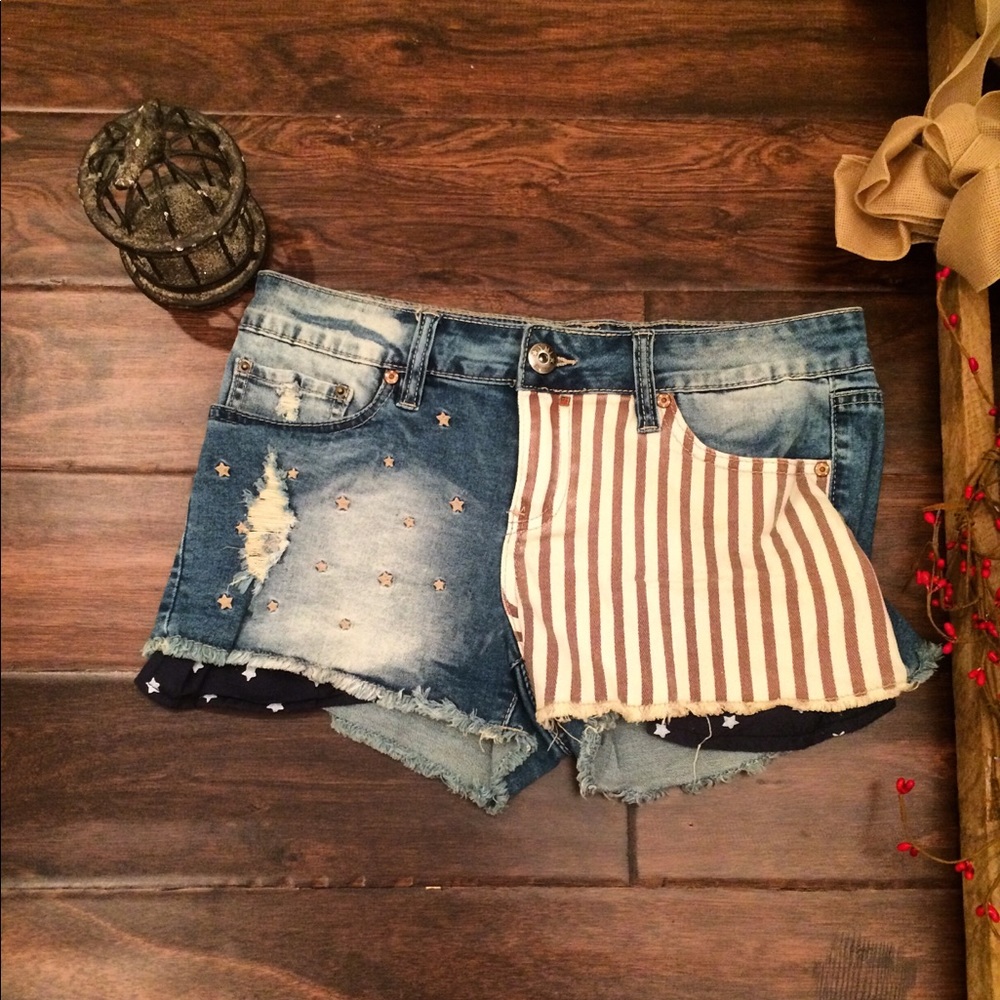 YMI American Flag Inspired Short Shorts